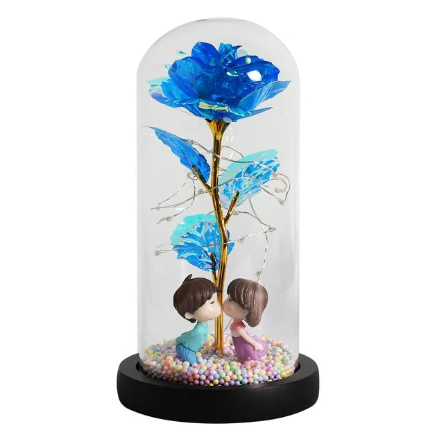 Enchanted Glass Rose Decoration